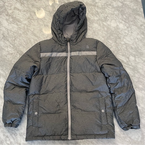 THE NORTH FACE Teen Forester Lowel Peak Reversible Down Insulated Jacket 14-16 - Picture 2 of 8